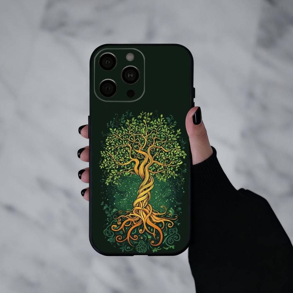 

W-World L-Life Tree Mobile Phone Case For iPhone 17pro, 16,15,14,13,12,11 X XR Plus,Others Soft Black Cover iPhone16plus
