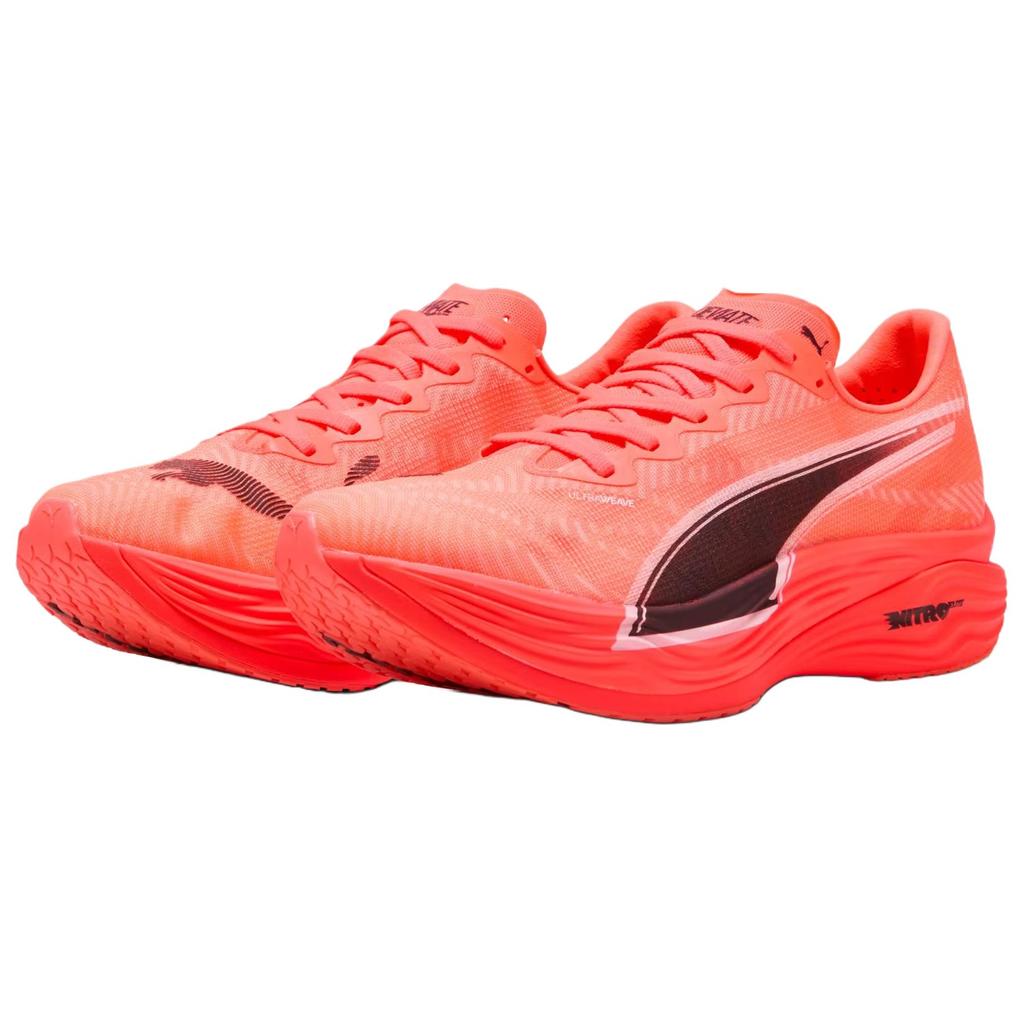 Puma Deviate Nitro Elite 3 Glødende Rød Herre Sneakers Svart 309809-06