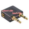 Gold Plated Airplane Flight Headphone Adapters 3.5mm Airline Plane Headset Converter for in-Flight Entertainment