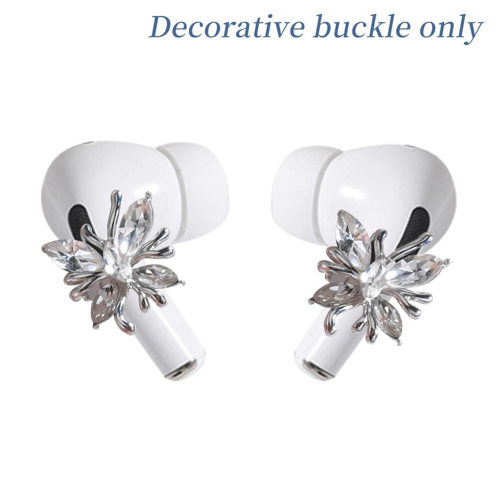 

Butterfly Bluetooth Earbuds Water Diamond Buckle Sweet Butterfly Earbud Clip Detachable Earplug Accessories