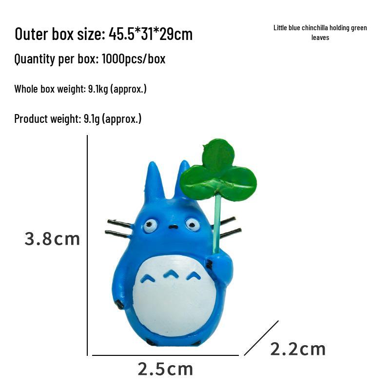 

Маленькие украшения в виде шиншиллы и клевера для аквариумов — офисный декор в стиле Хаяо Миядзаки