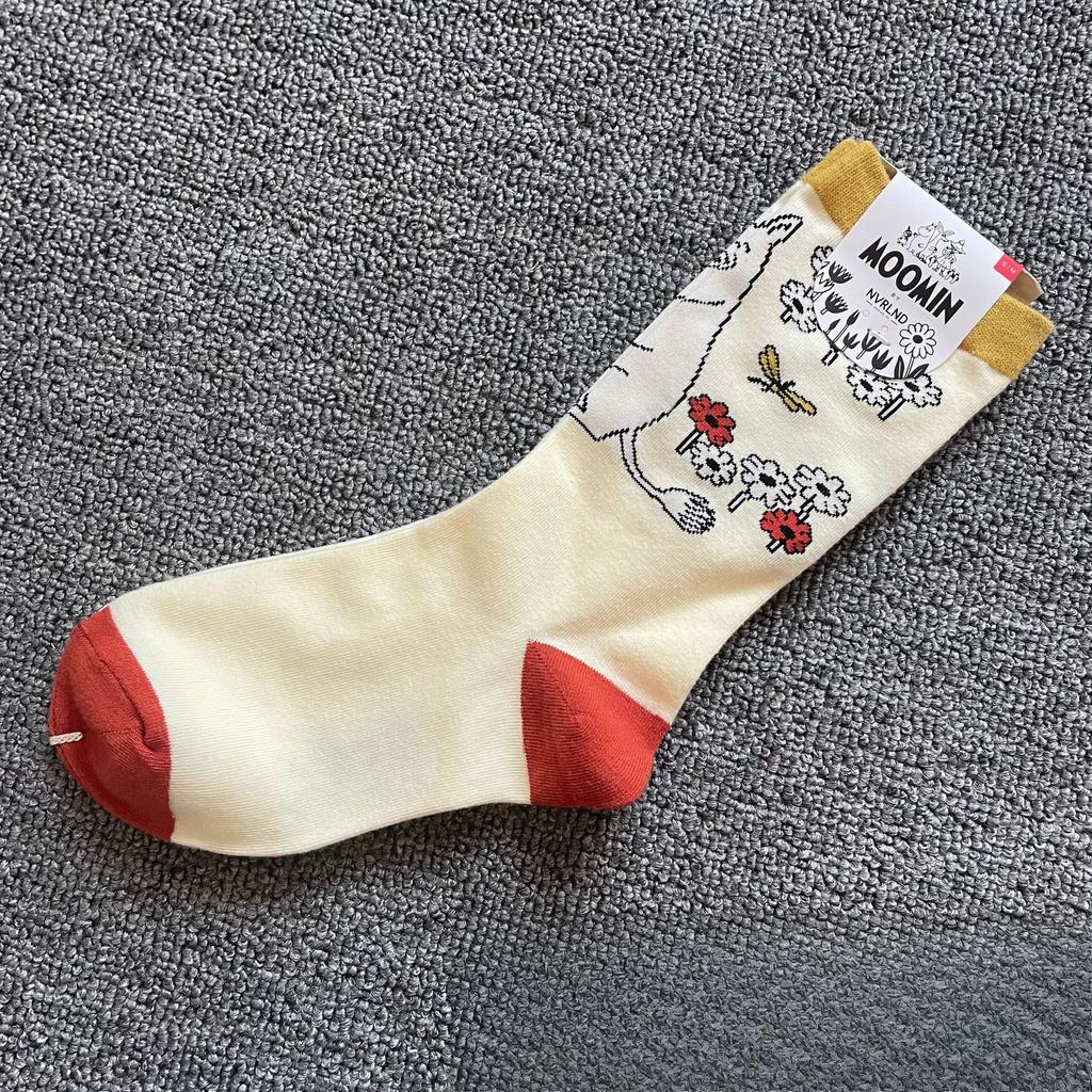 Mid-Calf Cartoon Cotton Socks — All-Season Style