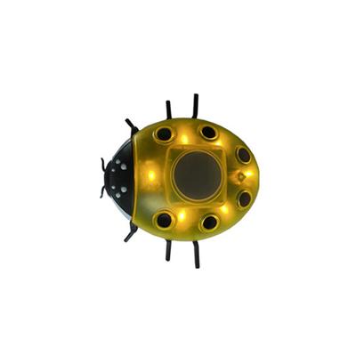 Solar LED Garden Ladybugs Wall Art with Waterproof Metal Design for Outdoor Use On Fences Patios and Garden Spaces