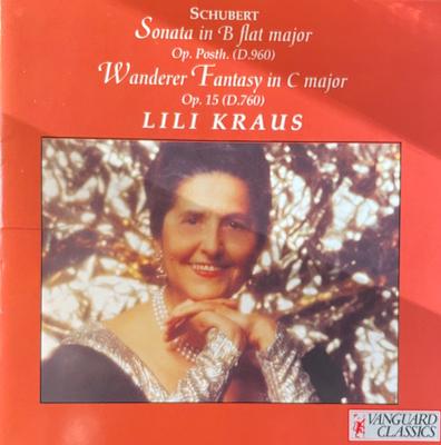 CD LILI KRAUS - Schubert;Sonate in B-Dur 08407071 Vanguard Classi 1993 Niederlande ObiClassical Gebraucht