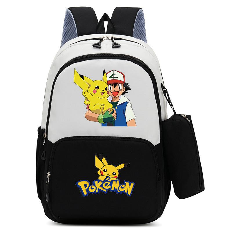 Pokemon Cartoon Printed Backpack Pencil Bag Elementary School Student Junior School Bag Backpack