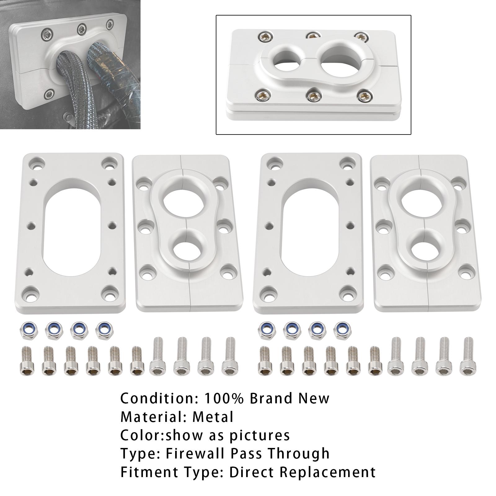2Pack Aluminum Fire Wall Pass Through Raw Bracket For Holley Terminator x Max