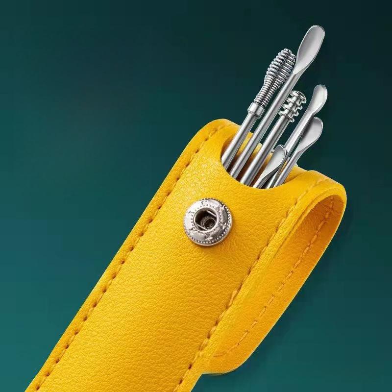 Ear Wax Pickers Cleaning Stainless Steel Earpick Wax Remover Curette Ear Pick Cleaner Ears Cleaner Spoon Care Ears