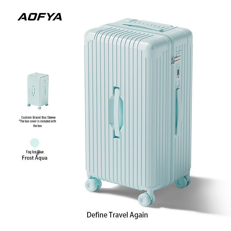 26" Stylish Large Capacity Trolley Suitcase with Universal Wheels & Password Lock for Men & Women