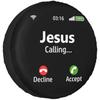 Jesus Calling Spiritual Reminder Tire Cover Christian Vehicle Protection Waterproof UV Snow Defense