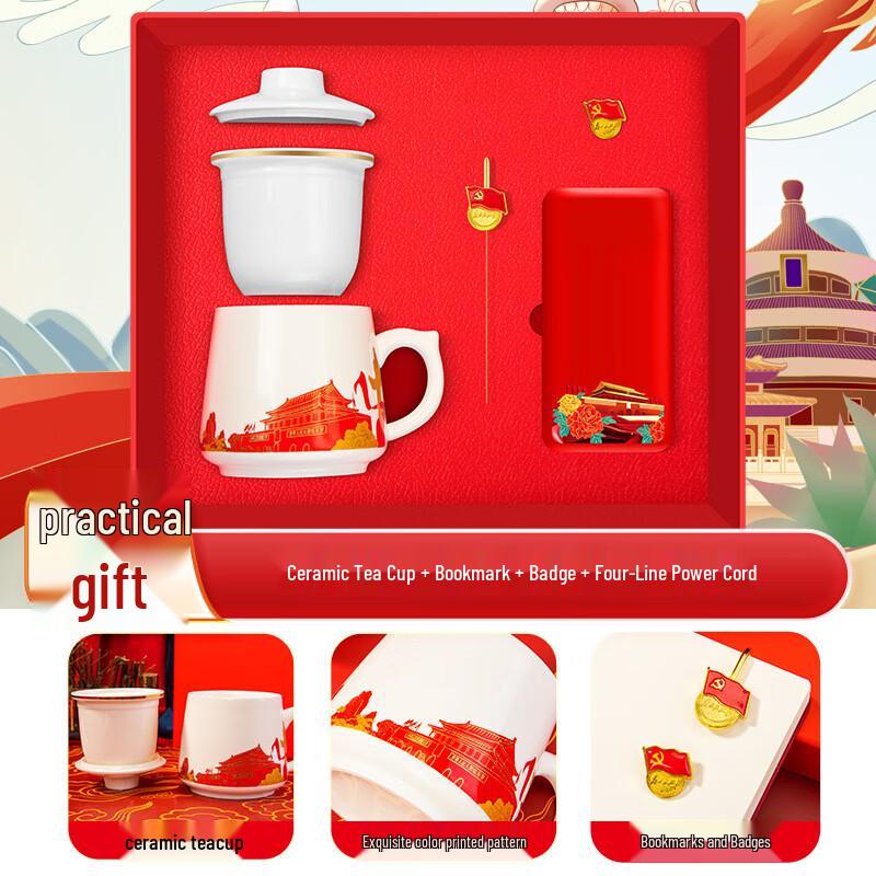 Premium Business Gift Set with Thermostatic Ceramic Mug