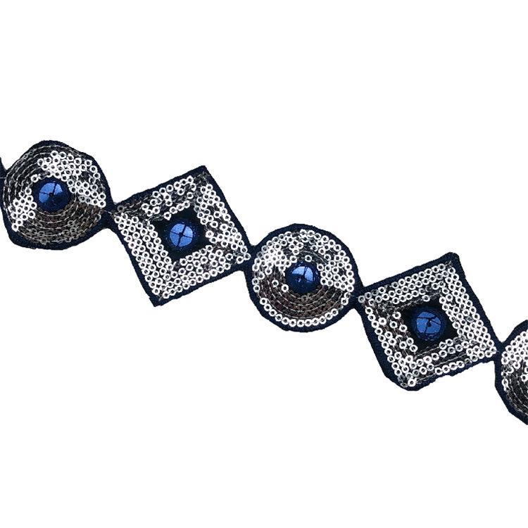 

2023 кусок 5 м вышивка блестками кружево DIY клей на спине древний костюм аксессуары для танцевального костюма аксессуары для одежды кружево 5.5cm/one 5 yards