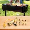Brass Material Outdoor Barbecues Propane Adapter Kit Low Pressure Propane Shut-off Valve Quick Wrench Connector