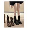 Women S British Style Martin Boots Thick Sole Short Boots Black Brown Autumn