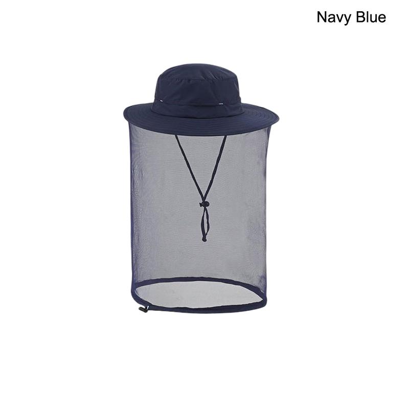 Men's Bucket Hat with Net Mesh For Solid Breathable Fishing Hat Outdoor Sports Fishing Gardening