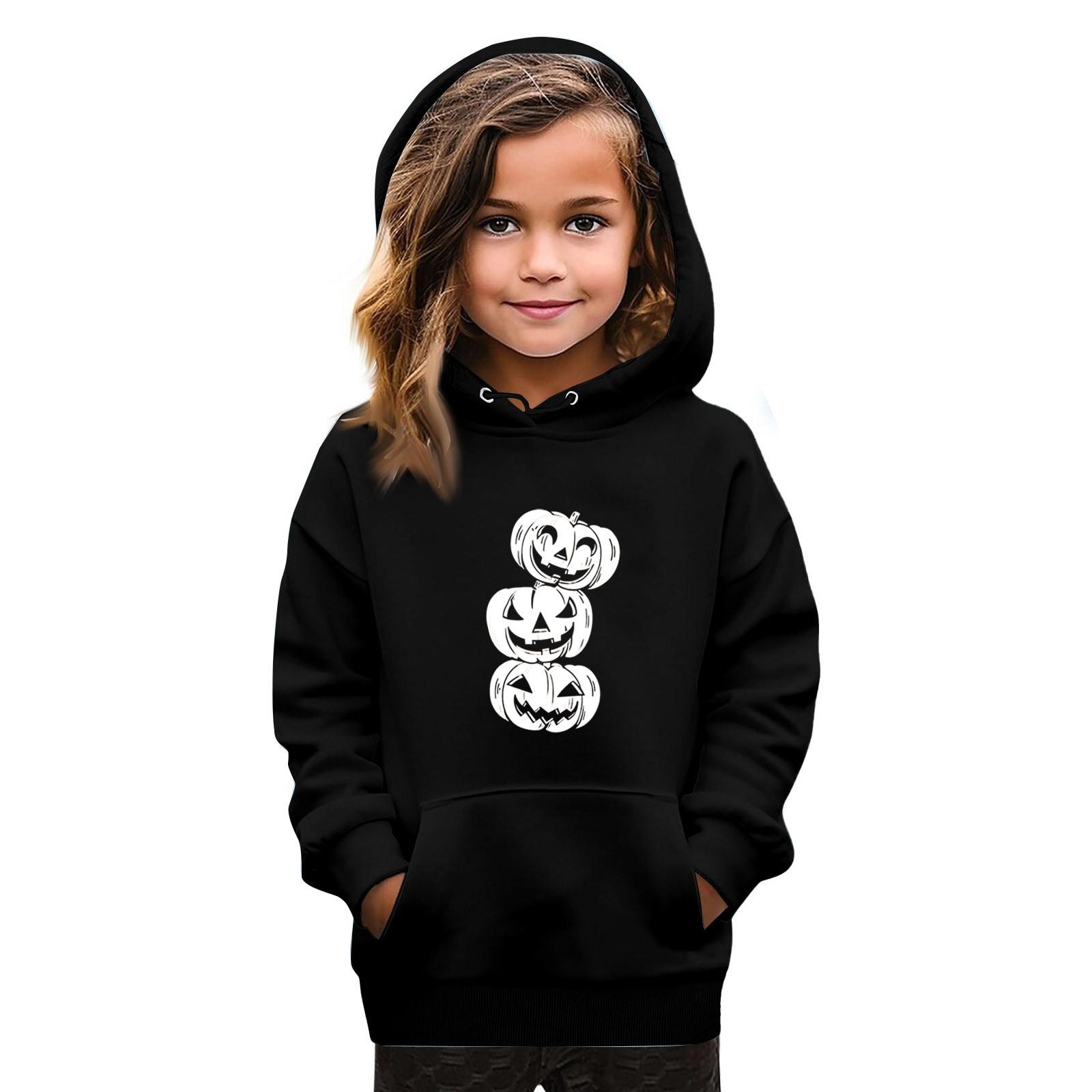 

Sweatshirts For Teen Girls Hoodies Long Sleeve Drawstring Pullover Cute Oversized Hoodie Halloween Day 130 чорний