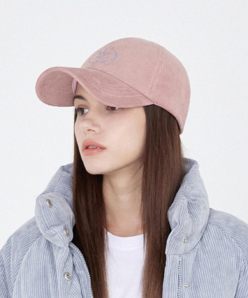 ULUK Lucida C Embroidered Corduroy Ball Cap_Pink