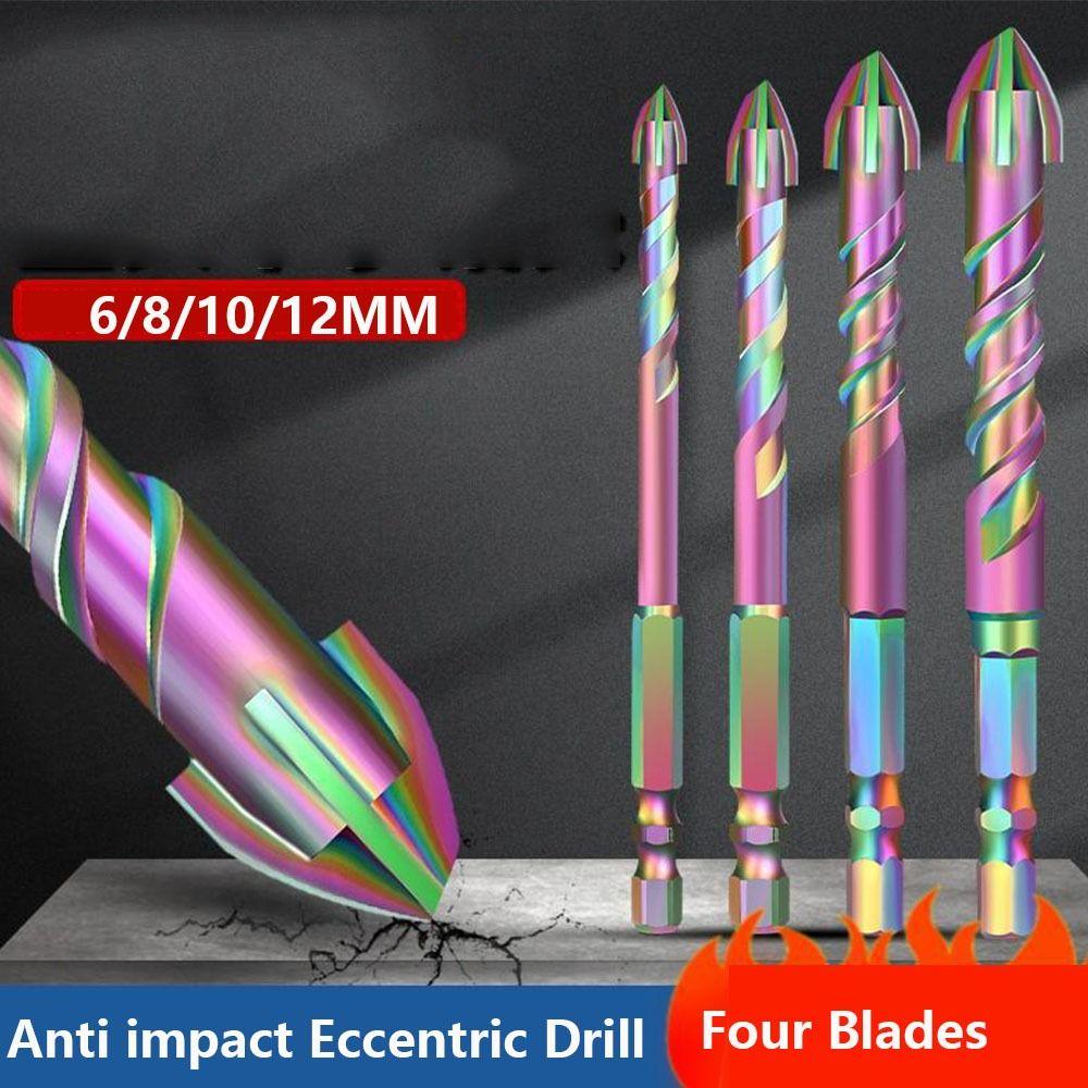 2PCS High Hardness Eccentric Drill Zinc Zinc Alloy Tile Hole Drilling Bit Concrete Drill Bit  Glass Marble