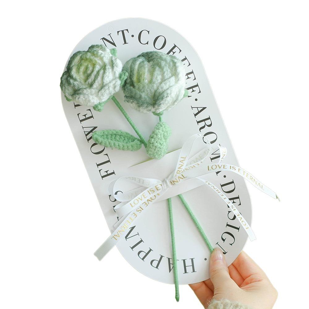 

Romantic Hand Woven Roses Bouquet Hand-Knitted Flower Bouquet Gift Bags Mother s Day Gift Style 8