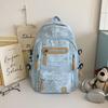 Schoolbag1011 New high school boys backpack large capacity trendy cool graffiti junior high school student schoolbag female campus computer backpack