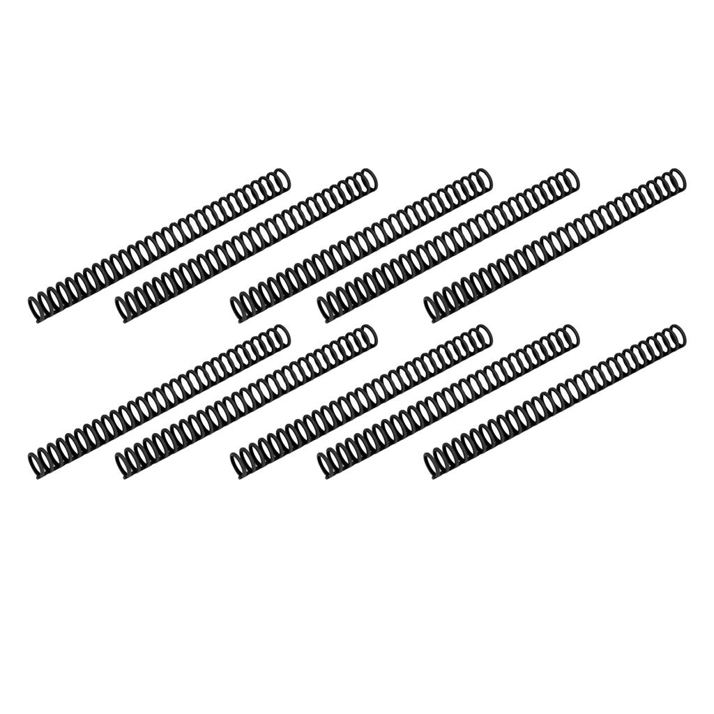 10PCS Plastic Binding Spines 19mm 30 Rings Comb Binder Compatible with A4 B5 A5 Paper Size 150 Sheets Capacity Black