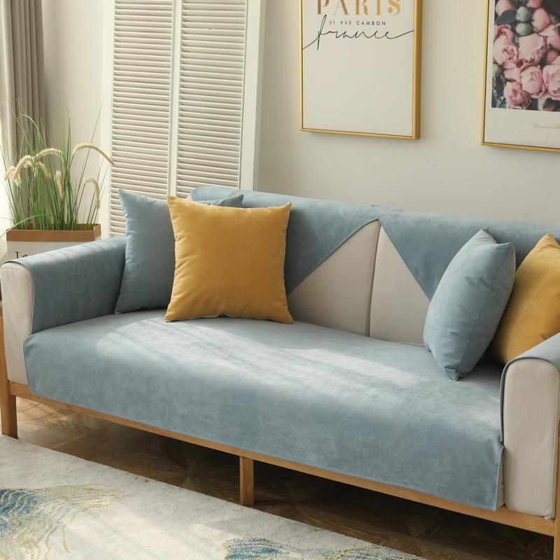 

Водонепроницаемая подушка для дивана, защита от царапин кошек, универсальная нескользящая для всех сезонов, современный простой однотонный чехол для дивана от мочи домашних животных, полотенце для спинки 70*50