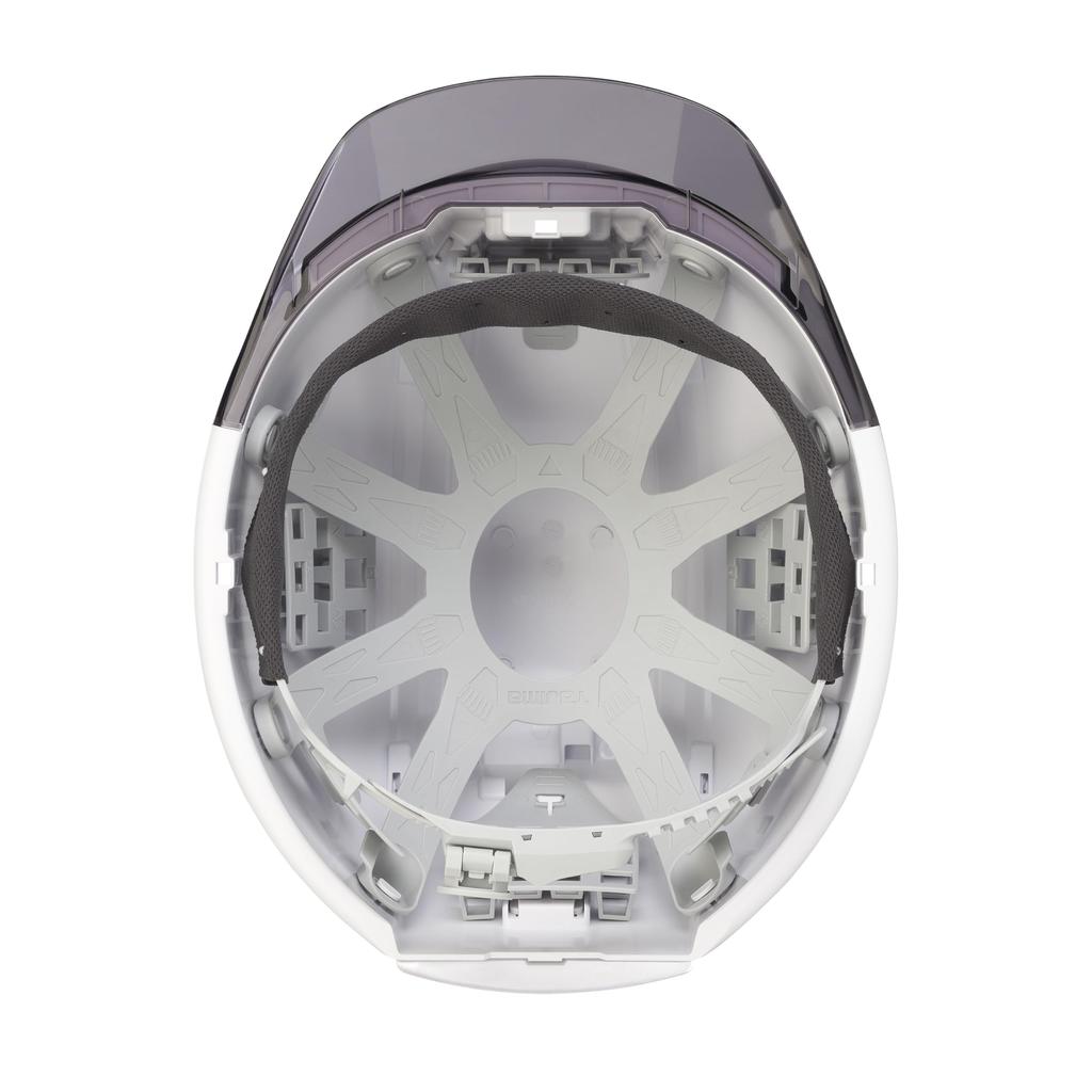 Tajima Helmet Safety Helmet Basic Set MD White with Shield A set that includes the basic items needed at the work site Passed the Ministry of Labor