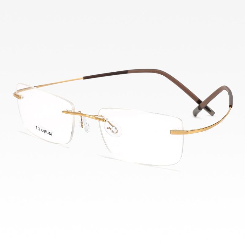 Trendy Titanium Rimless Reading Glasses Clear Lightweight Optical Eyeglass Frame for Women Men