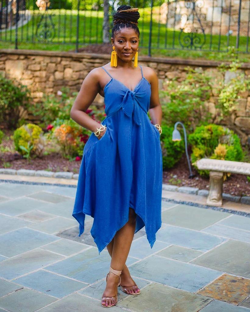 Chic Bow Strap Irregular Hem Summer Beach Dress 2025 - Casual Mid-Length