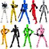 Titan 13 Lucky Robot Action Figure, 3D Printed Multi-Jointed Movable Robot Action Figures, Desktop Decorations Game Gifts (9pcs)