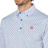FootJoy Skyway Men's Bud Pattern Short Sleeve Button-Down Golf Shirt, Size M (FJ-S25-S25, 34577-M)