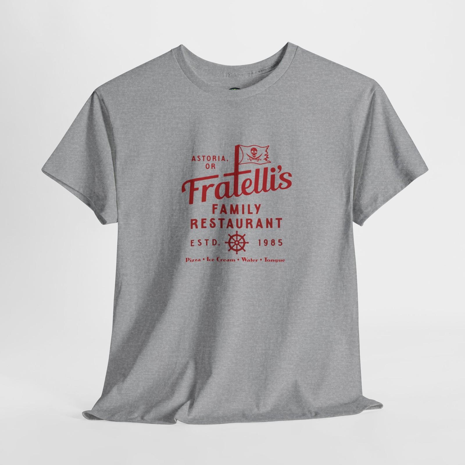 Funny 80s Movie T Shirt Fratellis Family Restaurant The Goonies Unisex Tee S