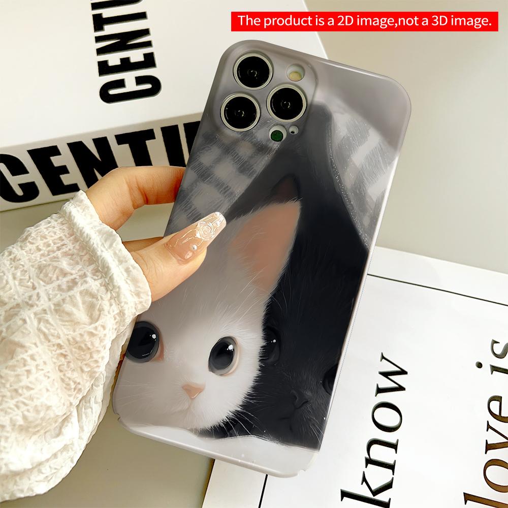 Adorable Black-White Kittens Under Blanket All Inclusive Film Hard Phone Case, Compatible with iPhone 18 Pro Max 17 16 15 14 13 12 11