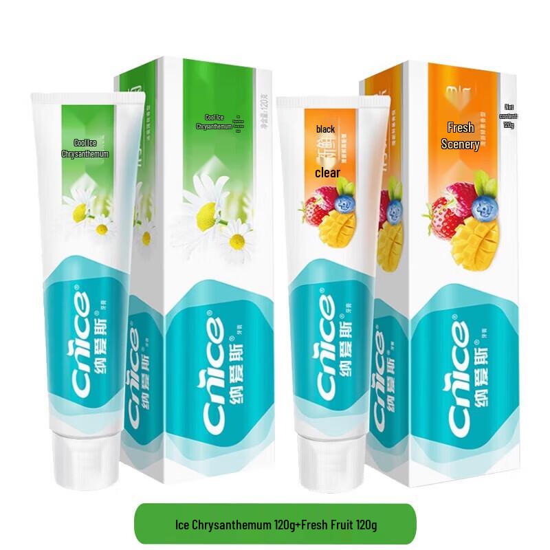 Nice Fresh Fruit & Cool Chrysanthemum Toothpaste Twin Pack