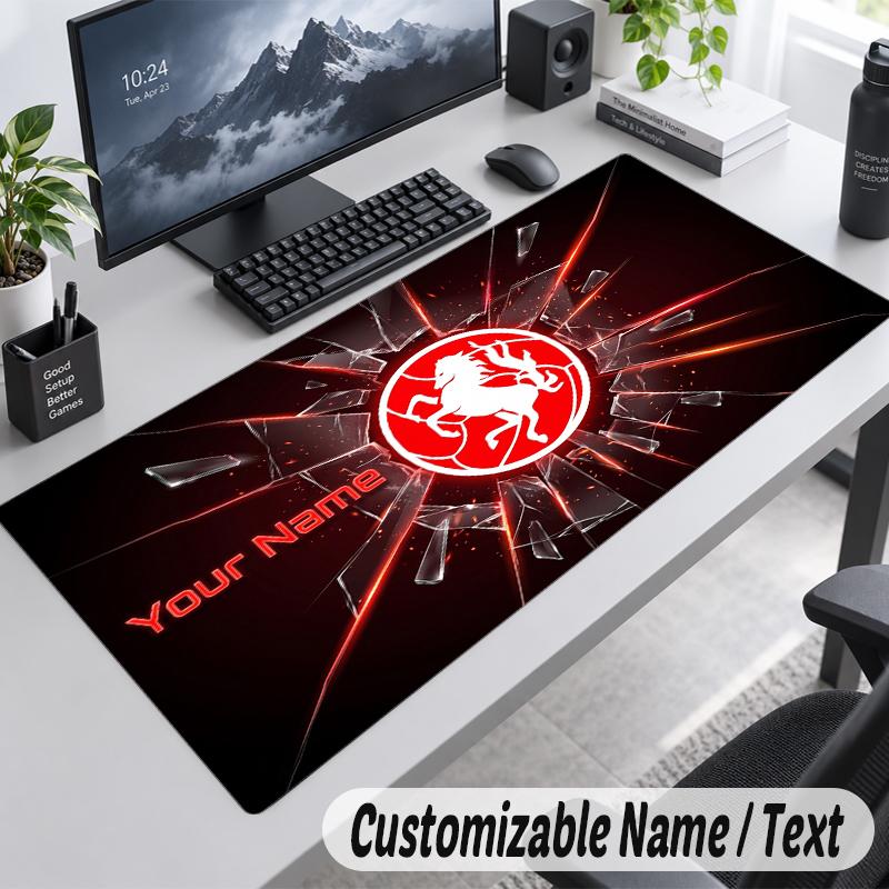 Custom Name Text Mouse Pad FC Twente Personalized Desk Pad For Work And Gaming