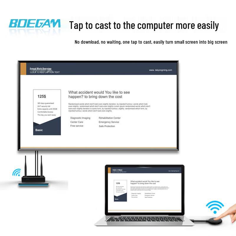 BOEGAM HDMI Wireless Screen Mirroring Dongle (CN version)