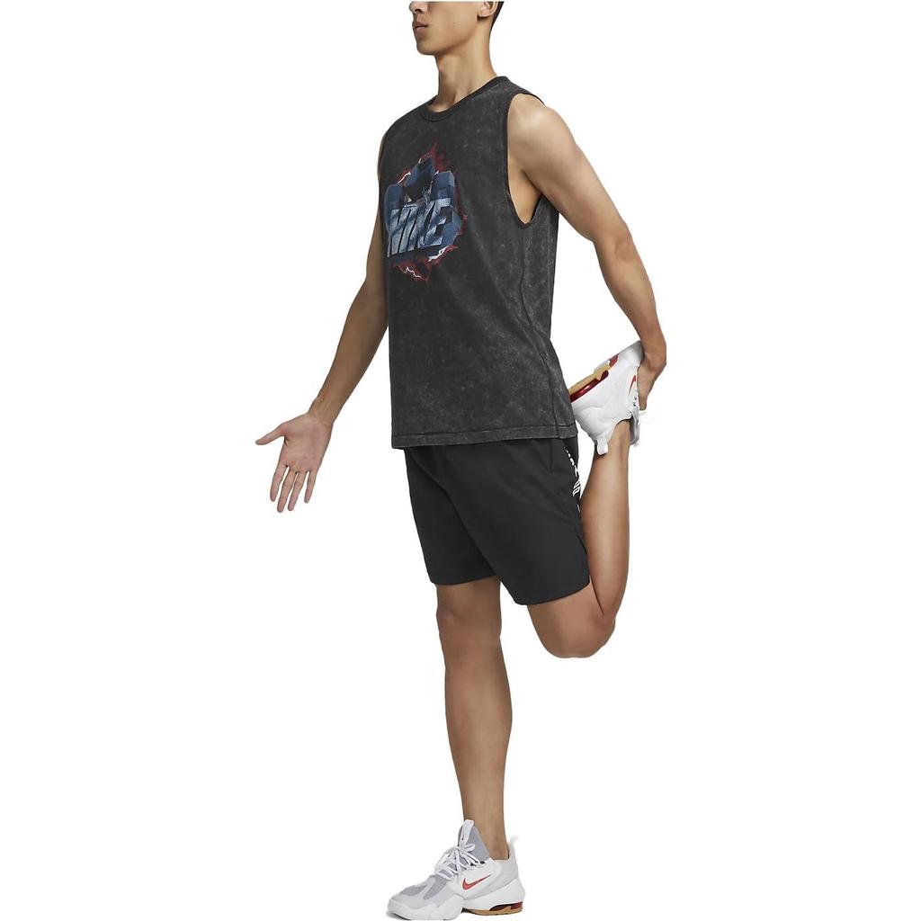 Nike Tank Tops Men's Black Crew Neck Moderate Straight Fit DX0909-010