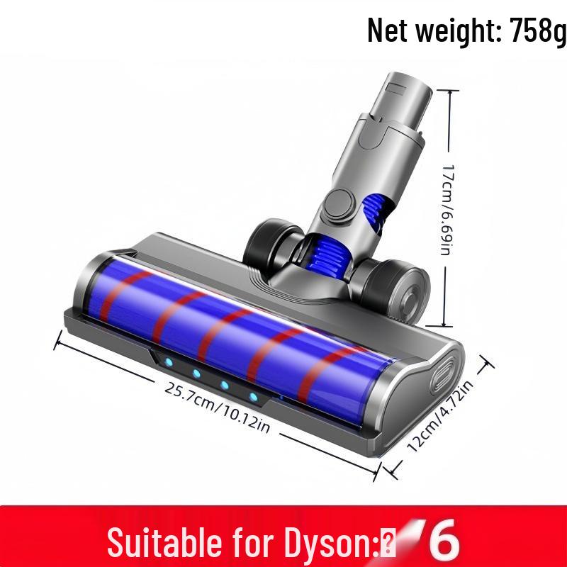 Dyson V6-V15 Slim Soft Plush Electric Roller Brush Head for Vacuum Cleaners