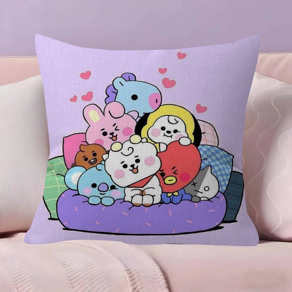 Pillowcase Toon Gift Cushion Cover Bedroom Home Sofa Chair Seat Decor Pillow Case Cute Cartoon Characters B-B-Bt-21