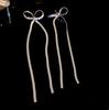 Silver Needle Korean Diamond Bow Earrings Versatile Fashion Temperament Earrings Niche Design Earrings Light Luxury Premium Sense