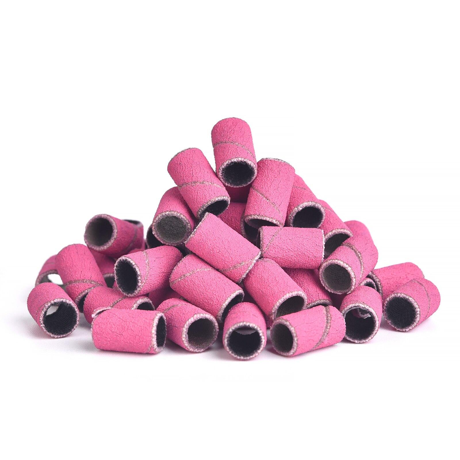 

50 шт., шлифовальные ленты для сверл для ногтей, набор лент для сверл для ногтей, инструменты для удаления геля и педикюра 180 Grit розы красного