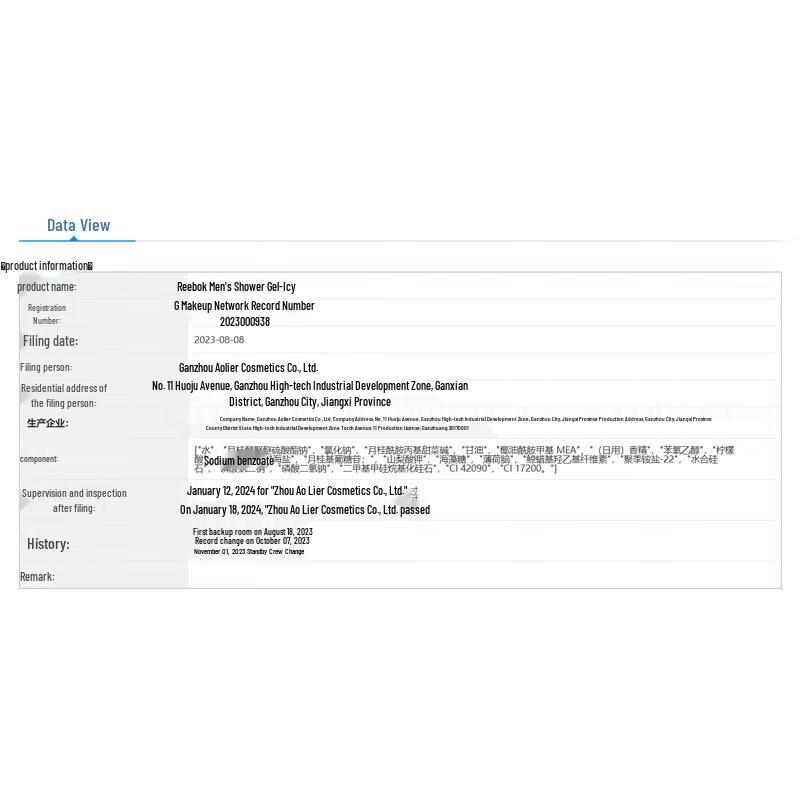 Reebok Icy Cool Refreshing Shower Gel