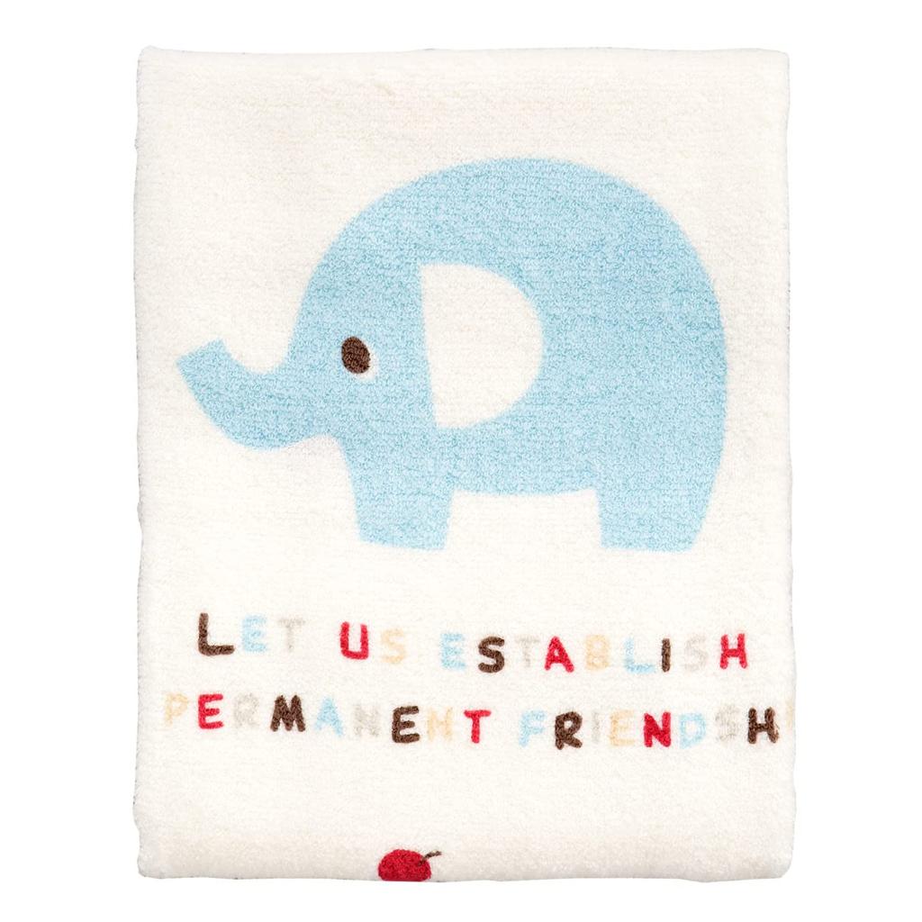 Bath towel 90x90cm elephant made in Japan
