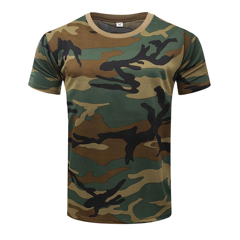 Camouflage Clothing Short-sleeved Men's Summer Quick-drying Sports T-shirt Outdoor Physical Training Clothing Tactical T-shirt
