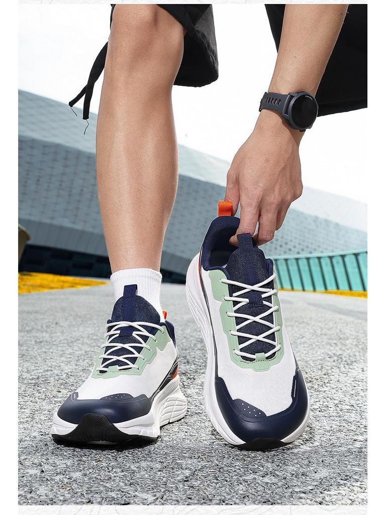 2026 Men's Plus Size Height-Boosting Sports Shoes - Non-Slip, Breathable, Thick Sole, Lace-up Jogging Dad Sneakers.