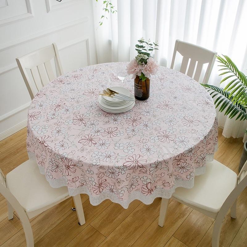 High-Grade Waterproof, Oil-Proof, Non-Slip, Thick Round Tablecloth for Home and Restaurant Use