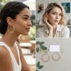 Black Exaggerated Hoop Earrings Gold Color Earrings Studs Geometric Earrings  Designer Accessory