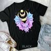 Kawaii Pastel Goth Cute Creepy Crescent Moon Bat Unisex Form T-shirt