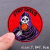 Punk Embroidered Patches For Clothing Demon Devil Patch Iron On Patches For Clothes Hip Hop Sewing/Fusible Patch Stickers Badges