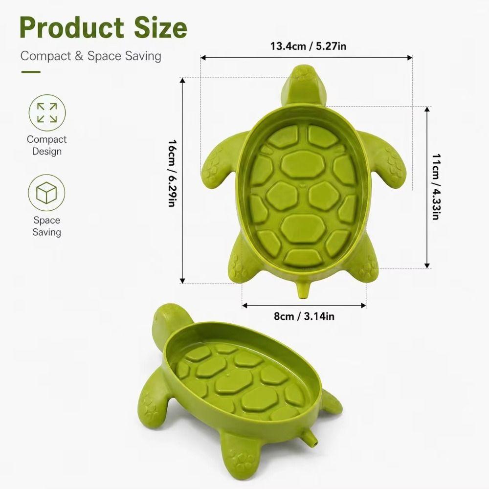 Cute Drain Soap Holder Box Plastic Soap Holder Creative Turtles Shape Soap Box Bathroom Shower
