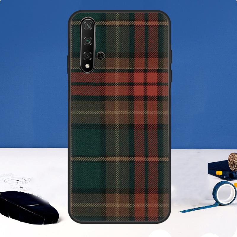 Scottish Plaid Warm Plaid Case For Huawei Nova Y90 Y91 Y60 Y61 Y70 10 9 SE 11 Pro 5T 11i 8i 3i P20 P40 P30 Lite Cover